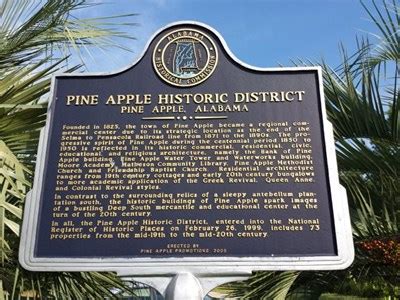 Pine Apple, Alabama Historic District - Alabama Historical Markers on ...