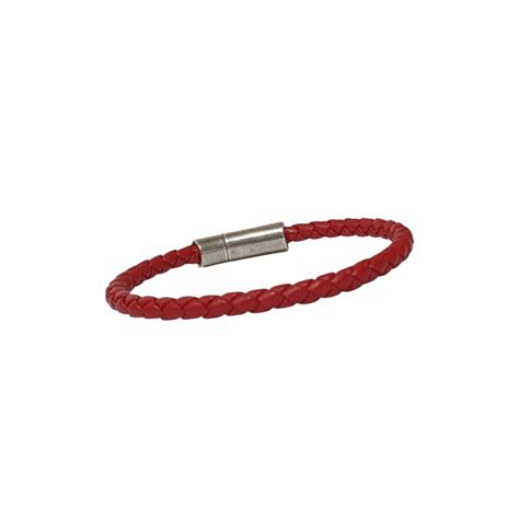 handmade scott red leather bracelet secrets des anges maty