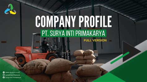 Company Profile Pt Surya Inti Primakarya Full Version Youtube