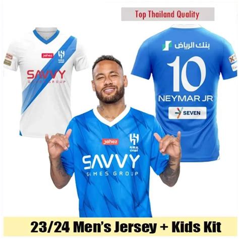 Neymar Jr 2023 2024 Al Hilal Saudi Soccer Jerseys Malcom Neves Sergej