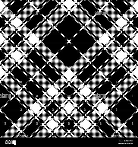 Pride Of Scotland Tartan Fabric Texture Pixel Seamless Pattern Vector