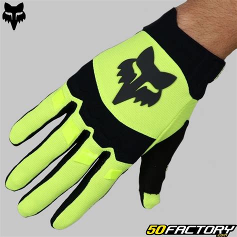 Gants cross Fox Racing Dirtpaw 24 jaunes fluo Équipement pilote