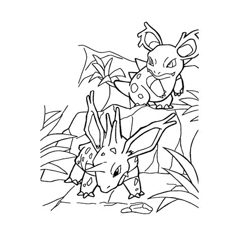 Pokemon Nidoran Coloring Pages Shoppingmili