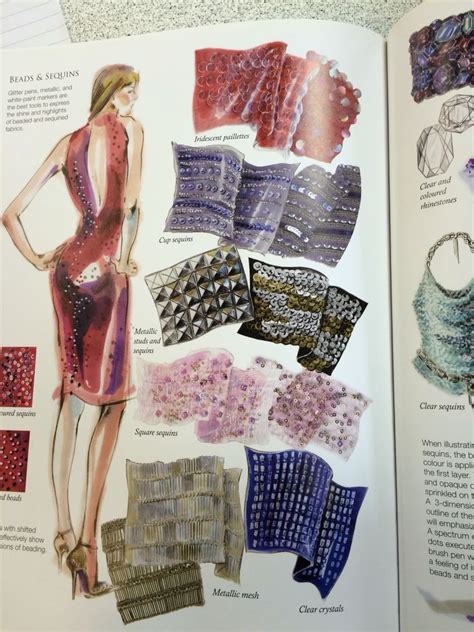 Beads And Sequins Fashion Portfolio Layout Fashion Design Sketchbook