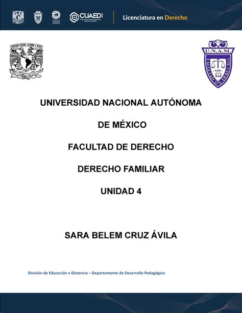 Unidad Universidad Nacional Aut Noma De M Xico Facultad De Derecho