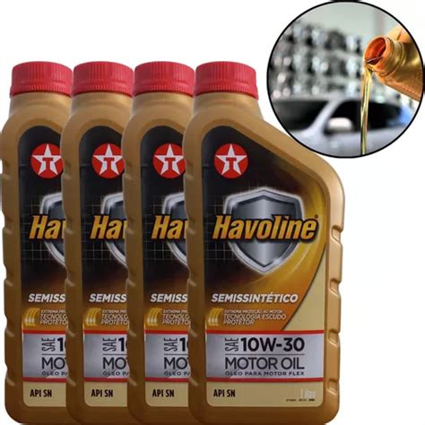 4 Litros Óleo Motor Semi sintético Havoline 10w30 Sn Texaco