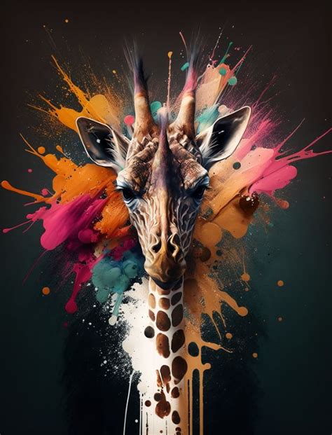 Giraffe Abstract Art