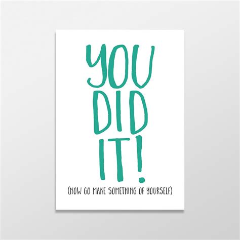 Funny Graduation Card, Graduation Card, Funny Greeting Card, You Did It ...