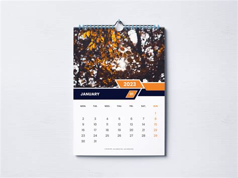 2023 calendar design template on Behance