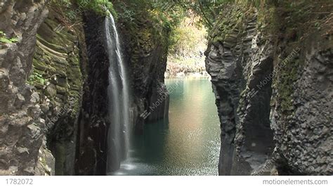 Waterfall In Takachiho Gorge Stock video footage | 1782072