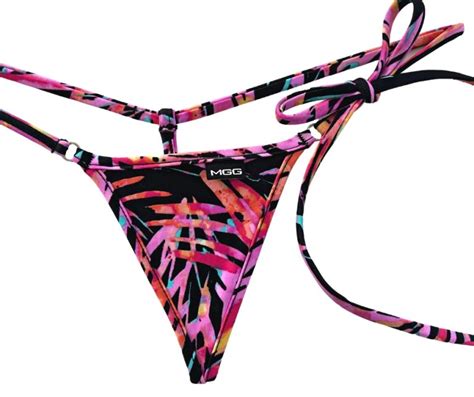 Flamingo Single Tie Side Bikini Bottom Micro Gigi