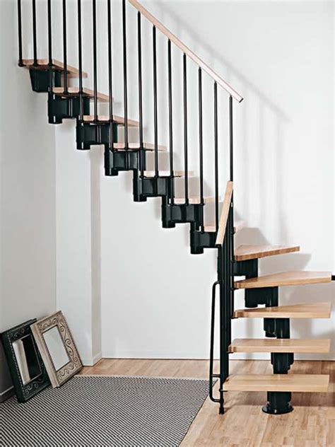 Kompact Interior Modular Staircase By Arke Fontanot Wood And Steel Modular Staircase