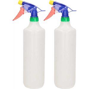 2x Stuks Waterverstuivers Spuitflessen Witte Spraykop 1 Liter