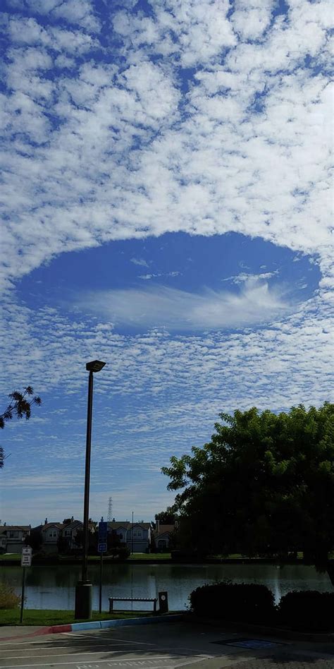 Amazing Hole Punch Phenomenon Spotted In Clouds Over Bay Area