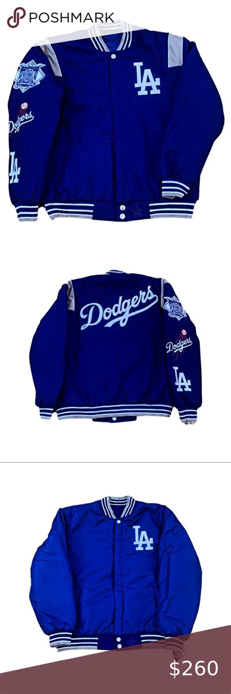 Mlb Los Angeles Dodgers Jh Design Wool Reversible Jacket With