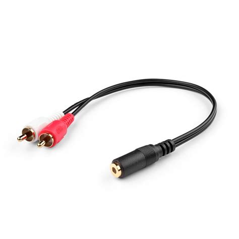 3.5mm to RCA Stereo Audio Cable Adapter - 3.5mm Female to Stereo RCA ...
