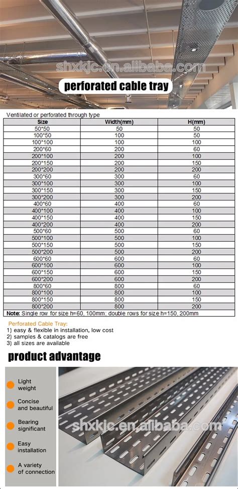 Cable Tray Sizes Chart A Visual Reference Of Charts Chart Master