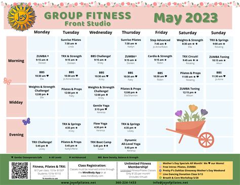 Schedule of Classes — Joy of Pilates