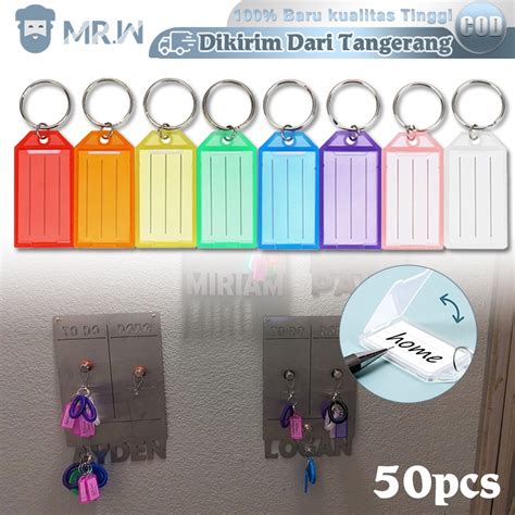 Jual Pcs Set Label Gantungan Kunci Warna Warni Tag Keychain Gantungan