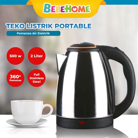 Jual Bebehome Teko Listrik Liter Full Stainless Steel Pemanas Air