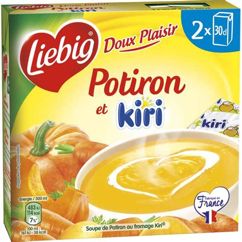 Potage Doux Plaisirs De Potiron Au Kiri Liebig 2 X 30 Cl La Belle