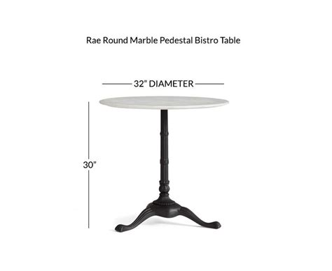 Rae Round Marble Pedestal Bistro Dining Table Bistro Dining Table