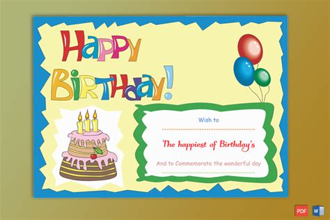 Birthday Gift Certificate Printable - NewFreePrintable.net