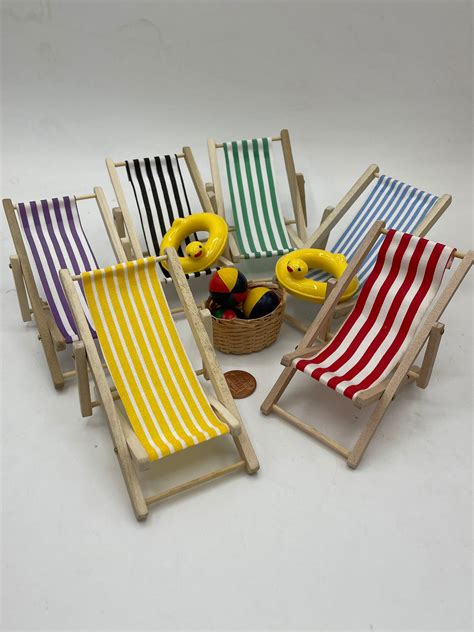 Miniature Beach Chairsmini Beach Chairs In 6 Colorsmini Etsy