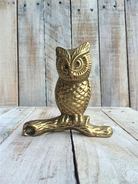 Brass Owl Figurines Brass Figurines Owl Decor Owl