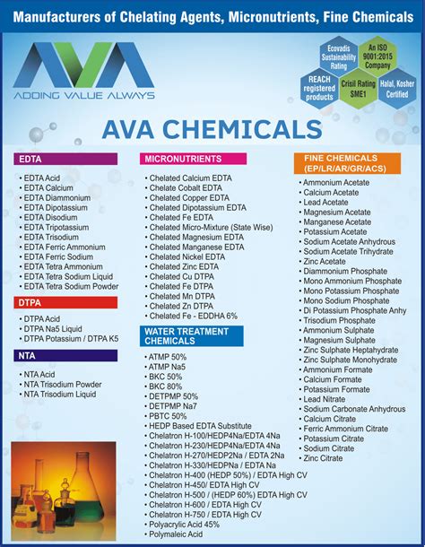 Catalogue Ava Chemicals