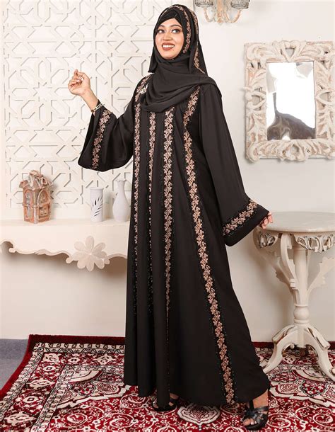 Gorgeous Black Borka With Stone Embroidery Work Irani Borka Bazar