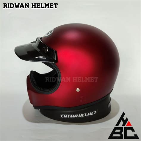 Jual Helm Retro Classic Hbc Cakil Solid Face Ukuran All Size Shopee