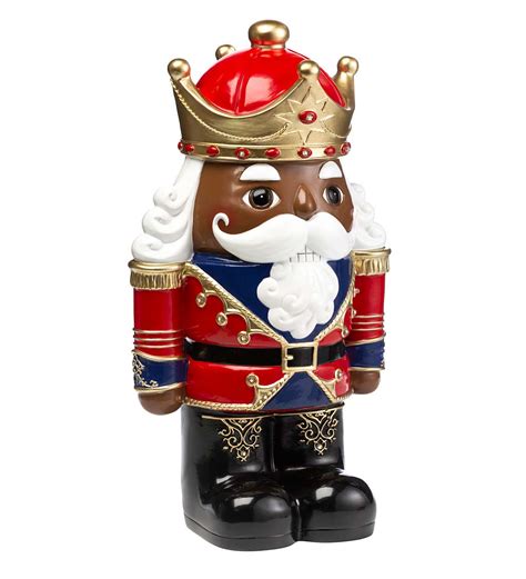 Lighted Shorty Nutcracker Holiday Statue White Wind And Weather