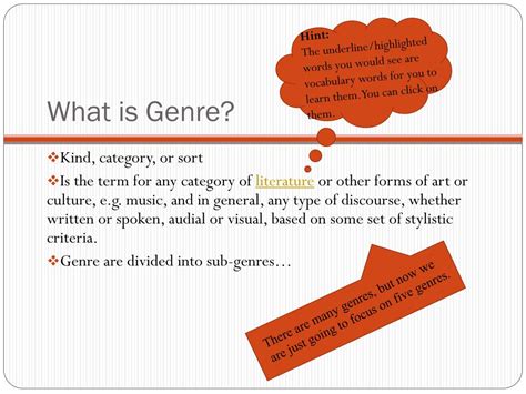 Ppt The Five Main Genres Of Literature Powerpoint Presentation Free