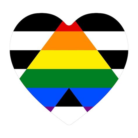 Premium Vector | Straight ally pride flag in shape lgbtq flag in shape