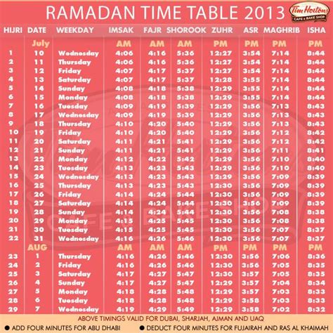 Tim Hortons Gcc On Twitter Mahe Ramadan Timings For Uae Do Share