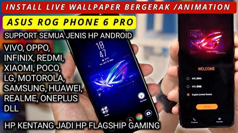 Install Live Wallpaper Asus Rog Phone Pro Original Keren Amazing Di