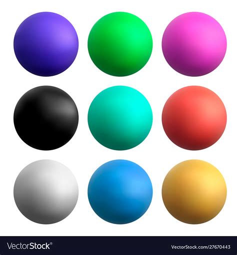 Colored balls on a white isolated Royalty Free Vector Image