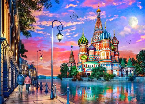 Пазл дождливая москва - разгадать онлайн из раздела "Картины" бесплатно