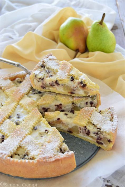 Crostata Ricotta E Pere Gocce Di Cioccolato Al Vinsanto Lapasticceramatta