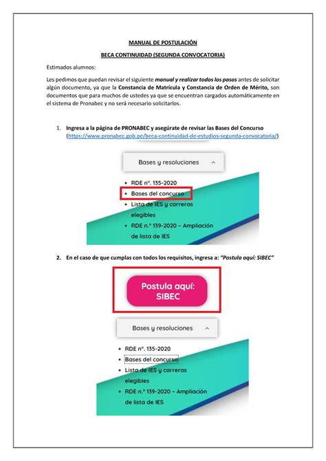 Manual De Postulaci N Beca Continuidad Manual De Postulacin Beca