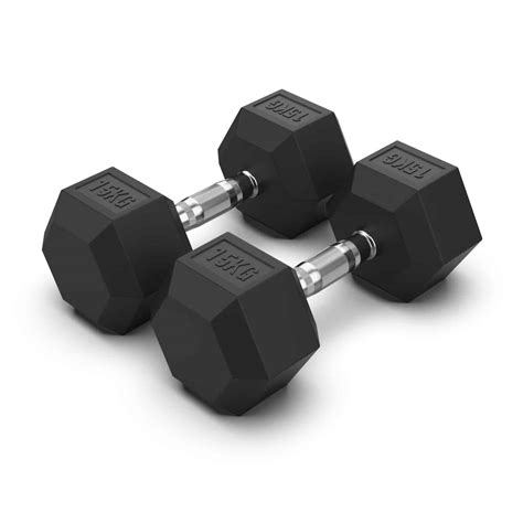 Kg Rubber Hex Dumbbells Pair