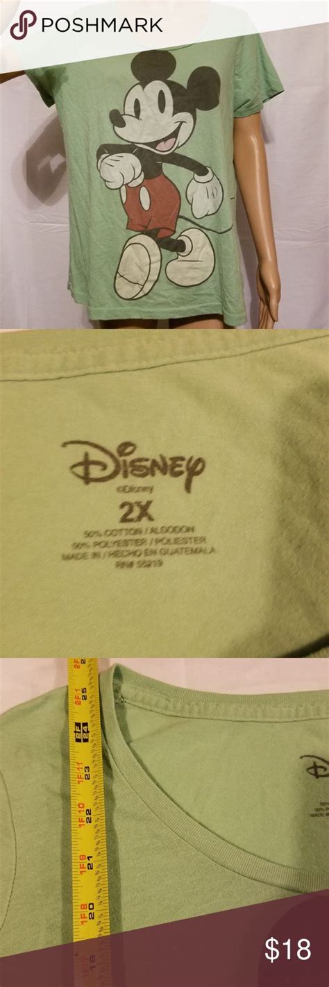 Light Green Disney Mickey Mouse Shirt womens 2xl | Womens disney shirts ...