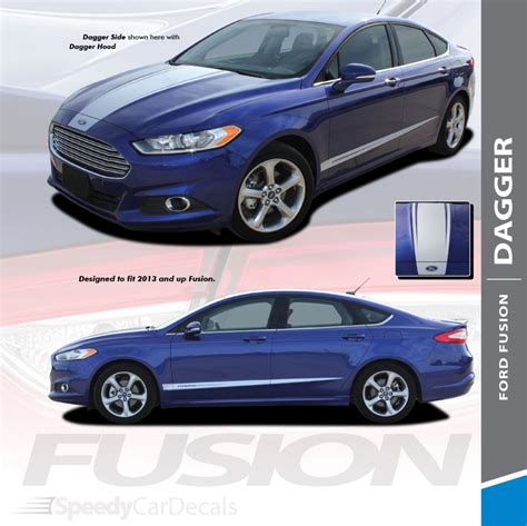 2013 2020 Ford Fusion Center Hood Wide Stripes Overview Rally