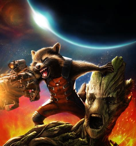 🔥 [50+] Rocket and Groot Wallpapers | WallpaperSafari