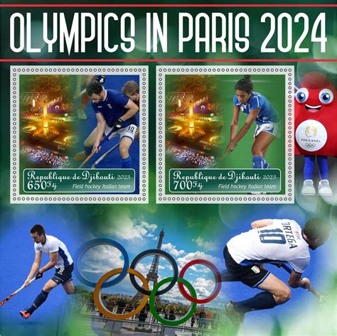 Stamps Olympic Games Paris 2024 2023 Year 1 1 Sheets Perforated NEW