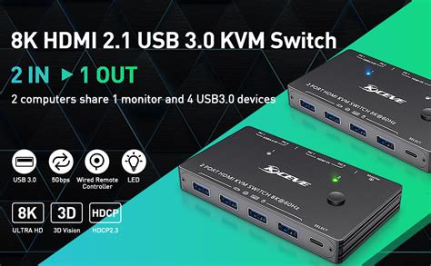 Usb Kvm Switch Hdmi Ports K Hz K Hz Hdmi Kvm Switch