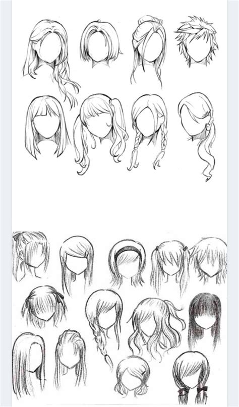 Cabello Anime En 2022 Dibujos De Cabello De Mujer Dibujar Cabello Boceto De Pelo