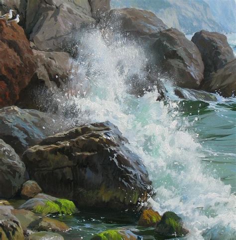 Ocean Oil Painting By Alexander Shenderov Large Painting Canvas