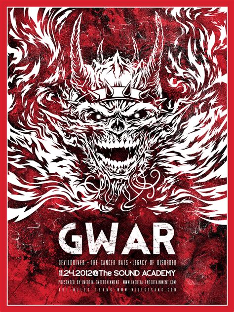 Screenprint Gwar The Sound Academy By Milestsang On Deviantart